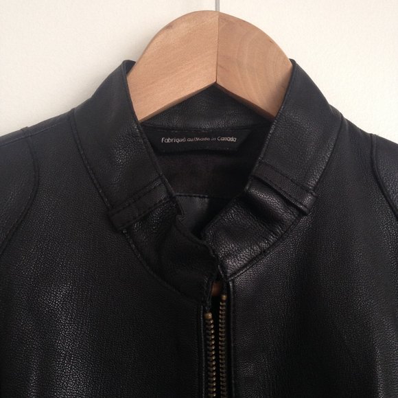 Mackage - Black Leather Jacket - Picture 5 of 8